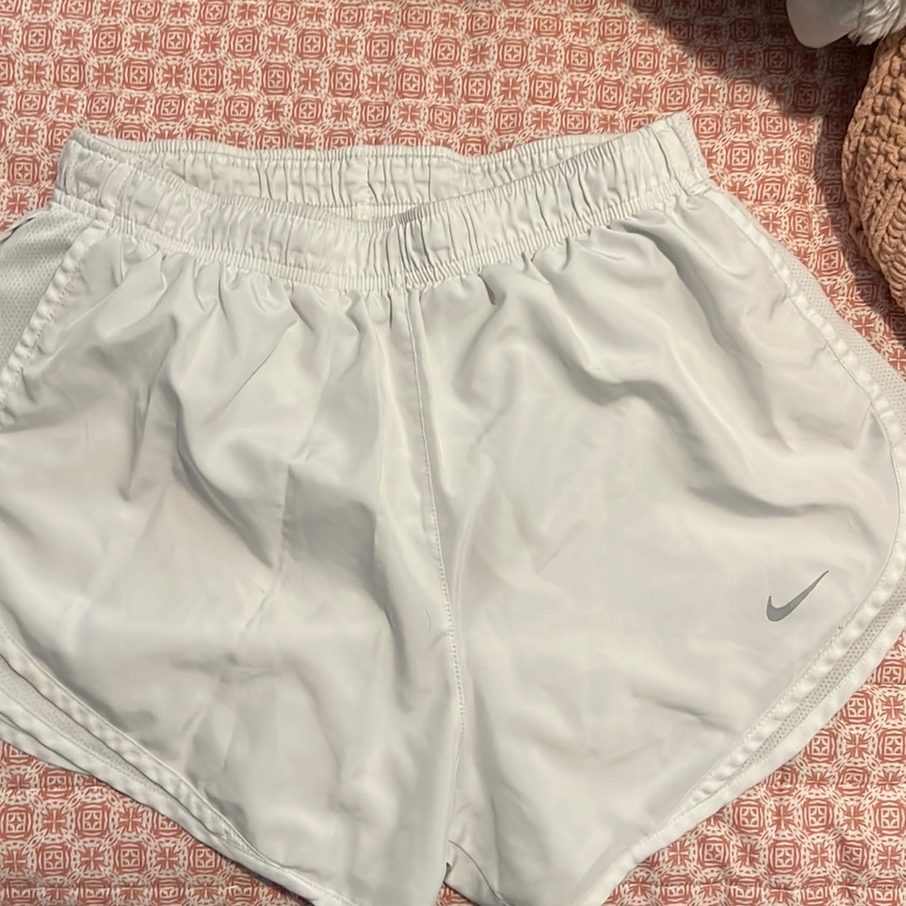 White Nike running shorts size M